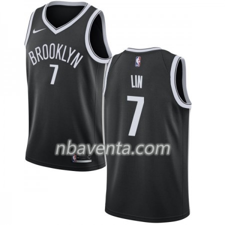 Camiseta Hombre Brooklyn Nets Jeremy Lin 7 Nike 2017-18 Negro Swingman Camiseta Hombre Brooklyn Nets Jeremy Lin 7 Nike 2017-18 Negro Swingman